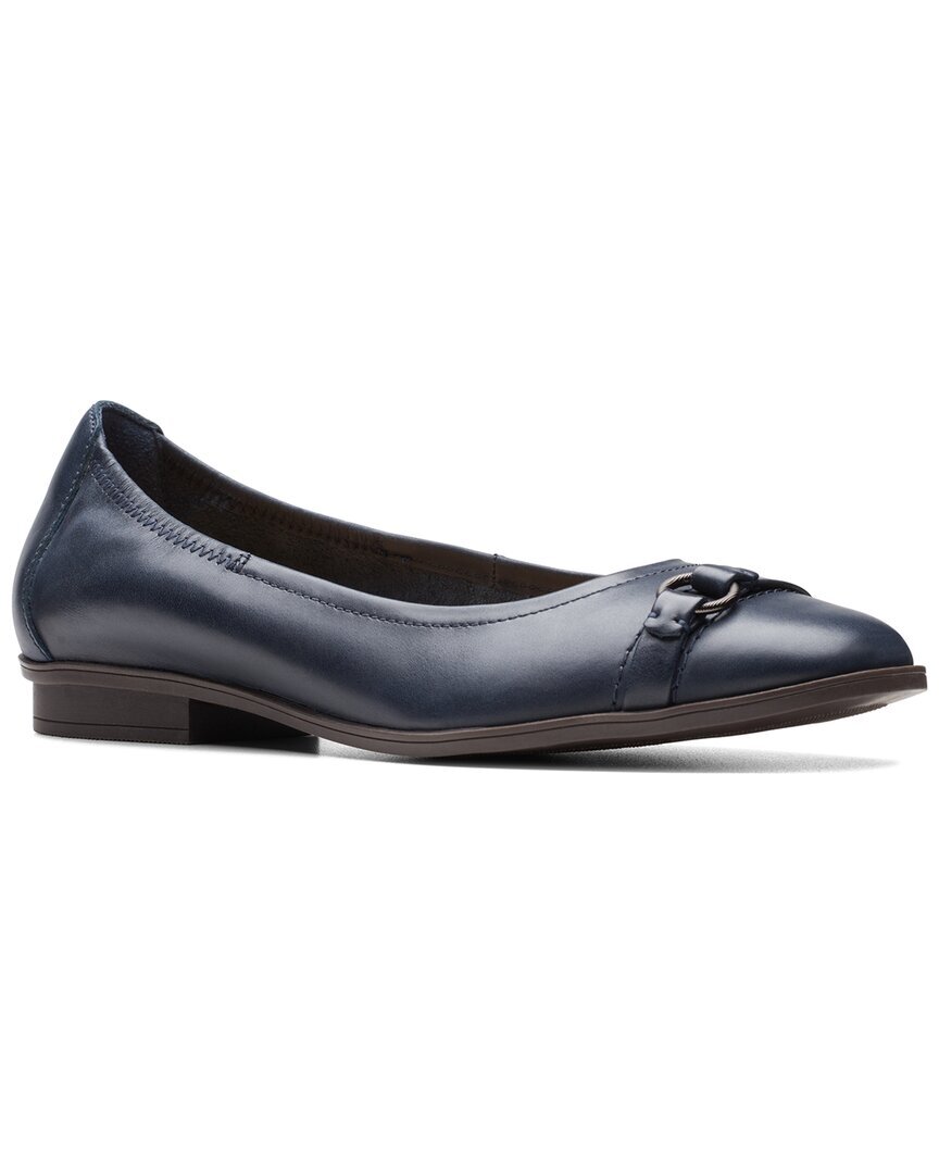 

Кожаные балетки Clarks Lyrical Sky, цвет Navy Leather