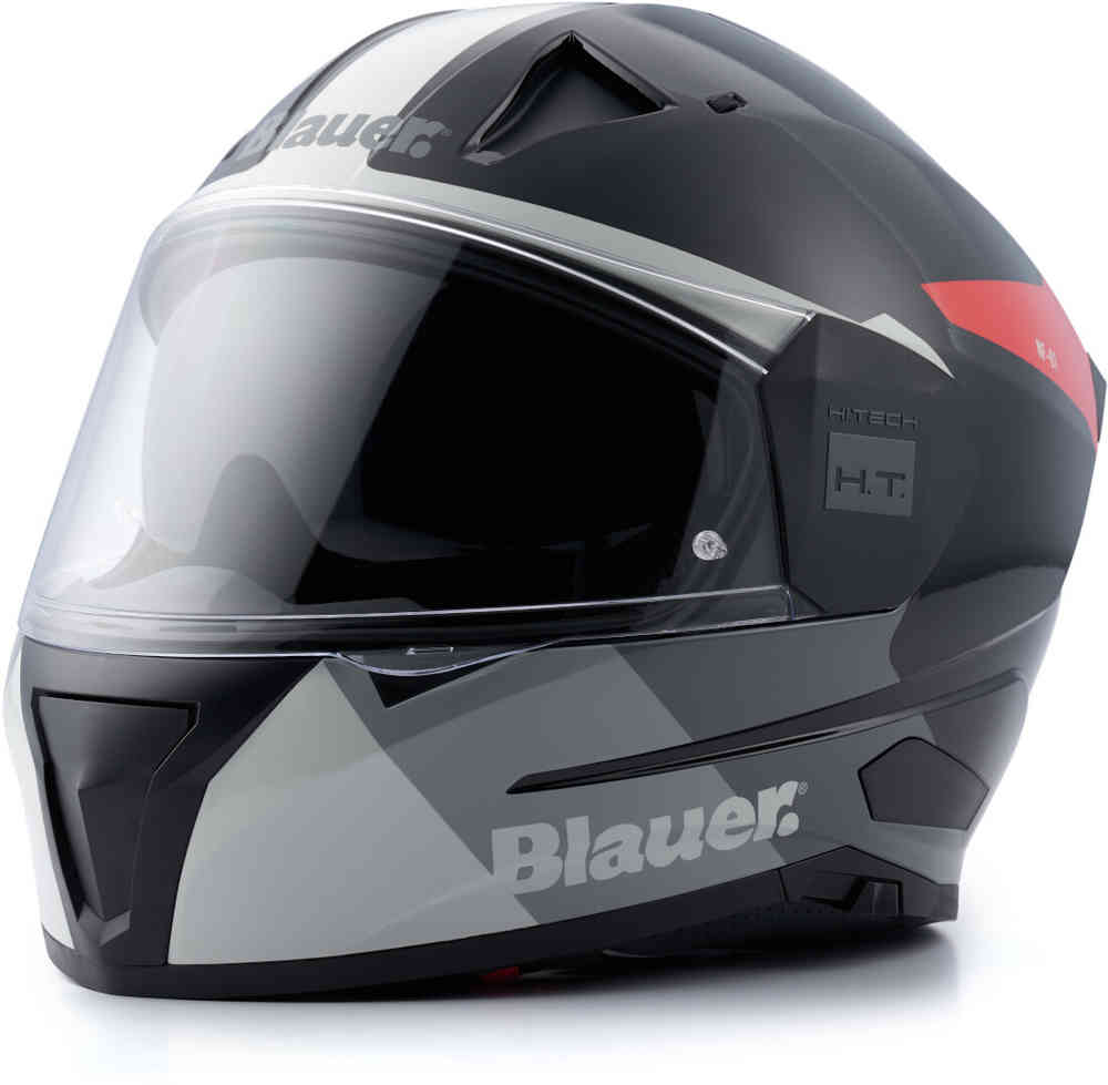 Нака NF01B Шлем Blauer, черный/серый/красный шлем муж ht super tacks x sr nv l