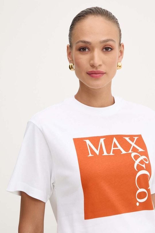 

Хлопковая футболка Max&Co., белый