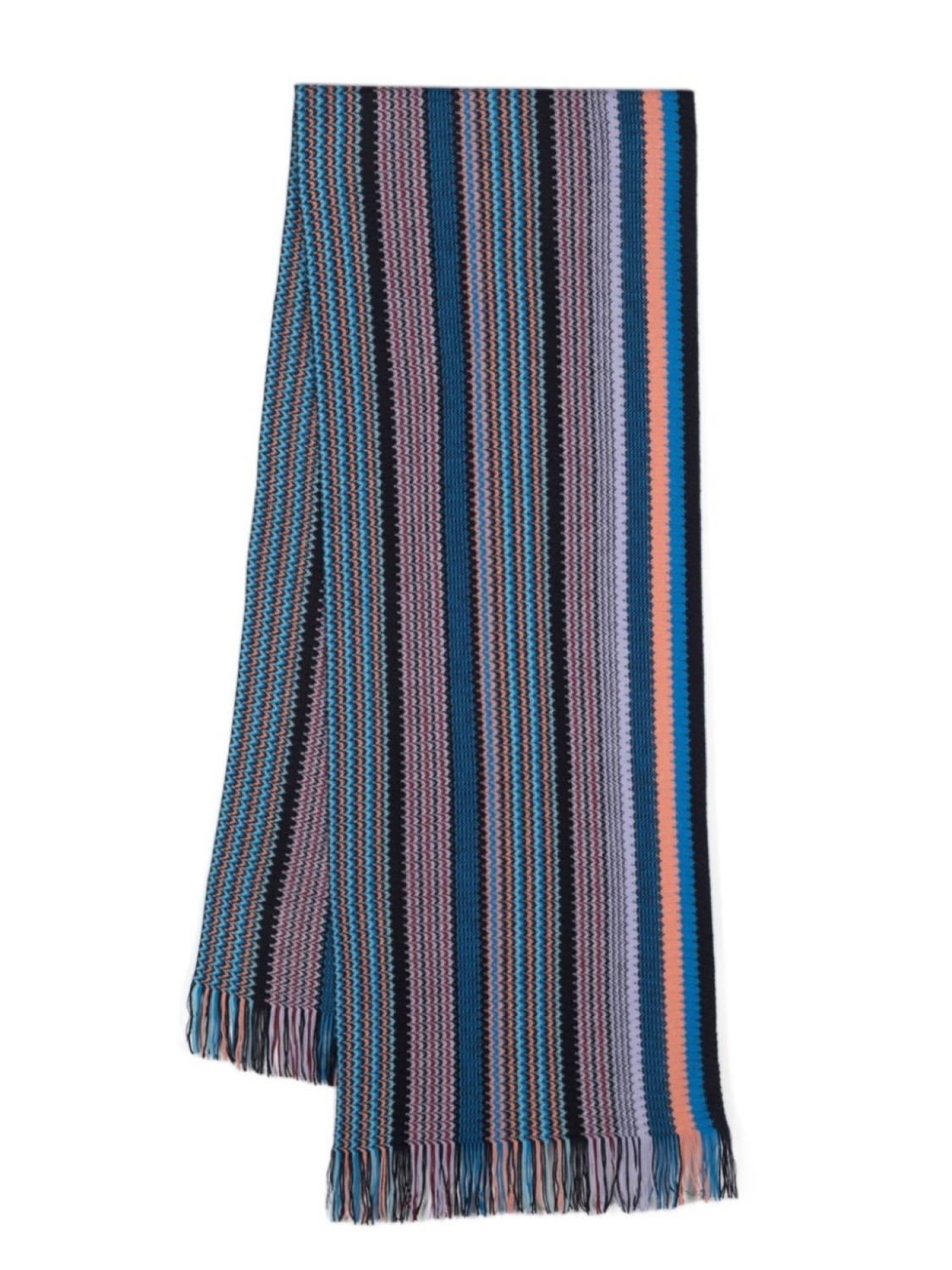 

Missoni шарф с узором зигзаг, синий