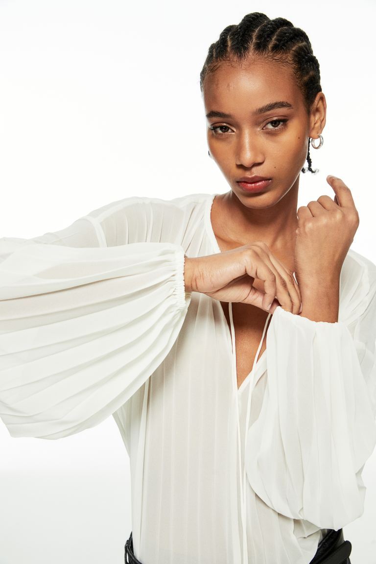 

Плиссированная блузка H&M