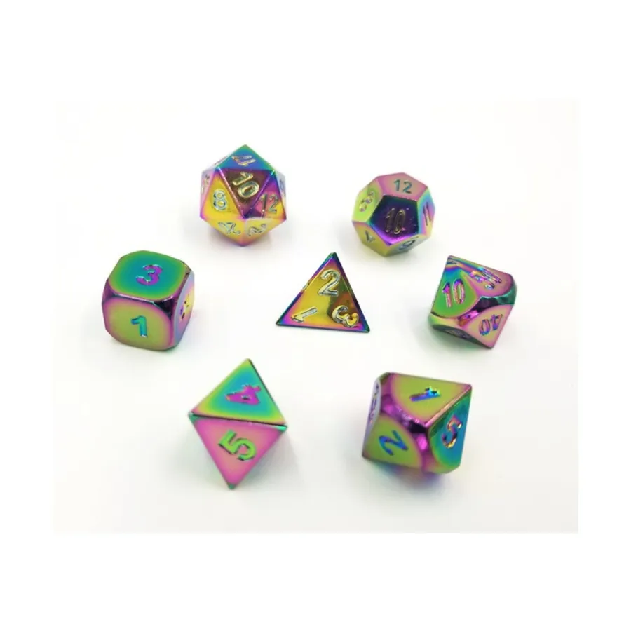 

Поли-набор - жженый опал (7), Dice Sets - Metal (Foam Brain Games)