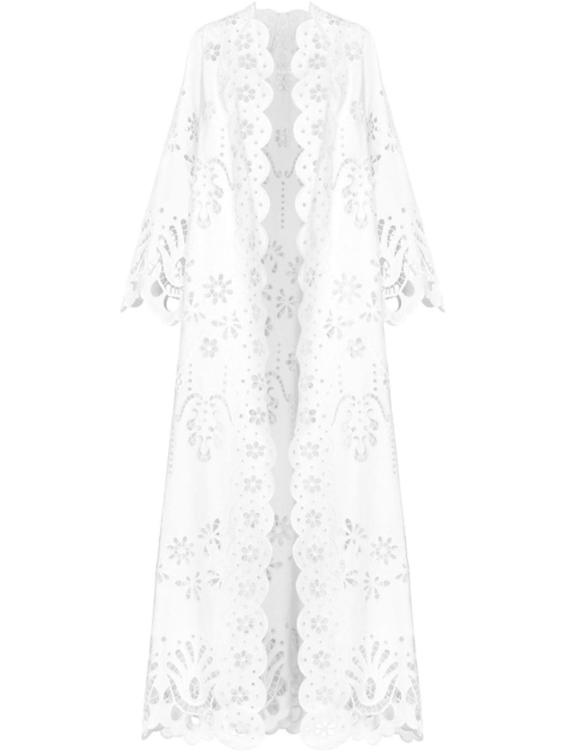 

Dolce & Gabbana длинное пальто в технике макраме, белый
