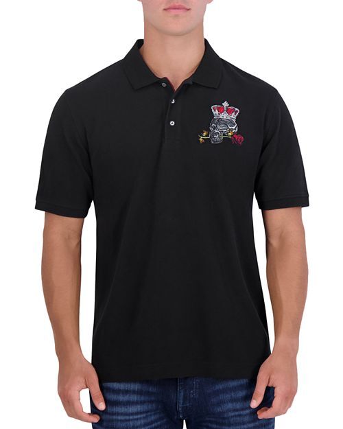 

Рубашка-поло с короткими рукавами и вышивкой Arezzo Robert Graham, цвет Black