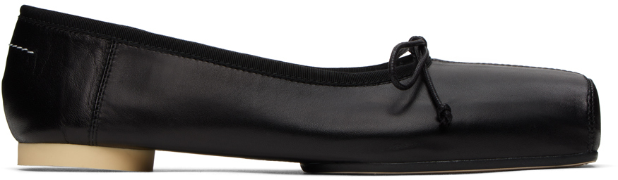 

Черные балетки с квадратным носком MM6 Maison Margiela
