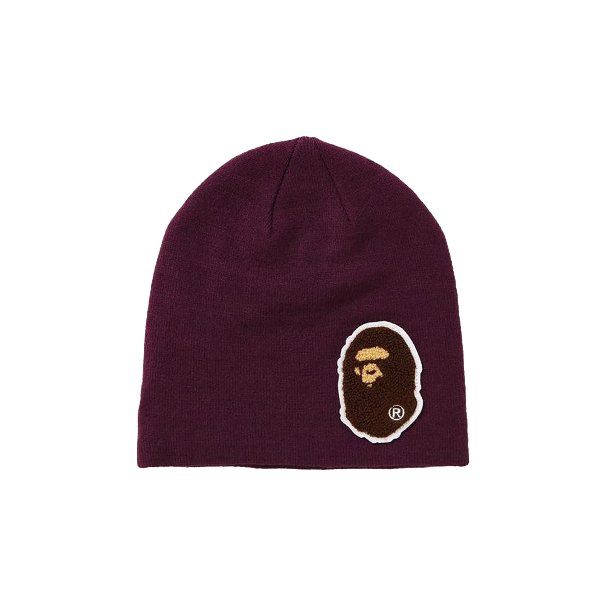 Вязаная шапка BAPE Big Ape Head, Фиолетовый