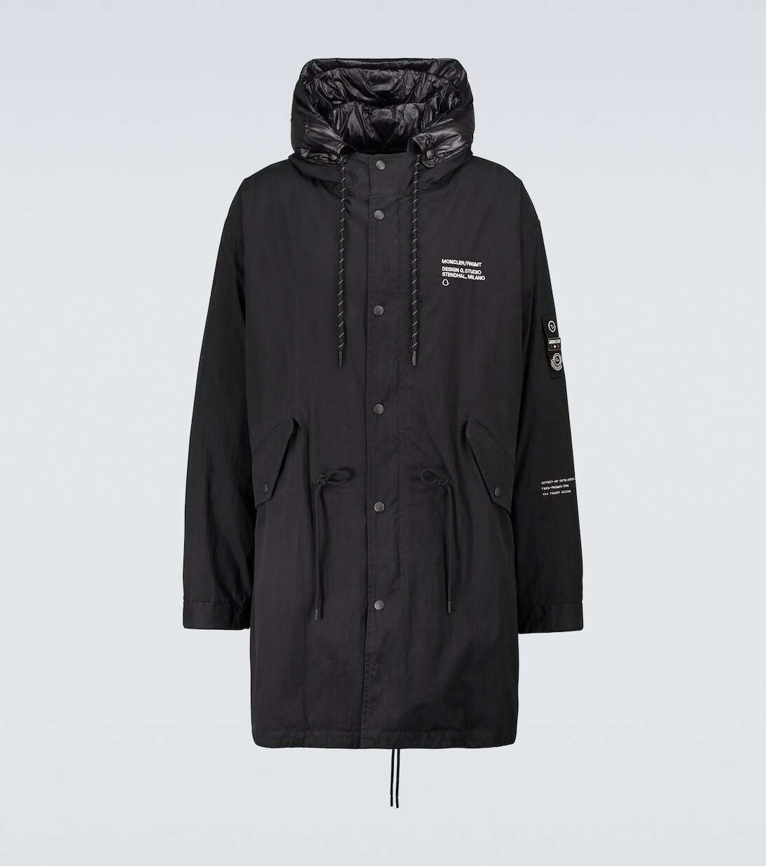 

7 Moncler Frgmt Hiroshi Fujiwara парка с капюшоном Moncler Genius, черный
