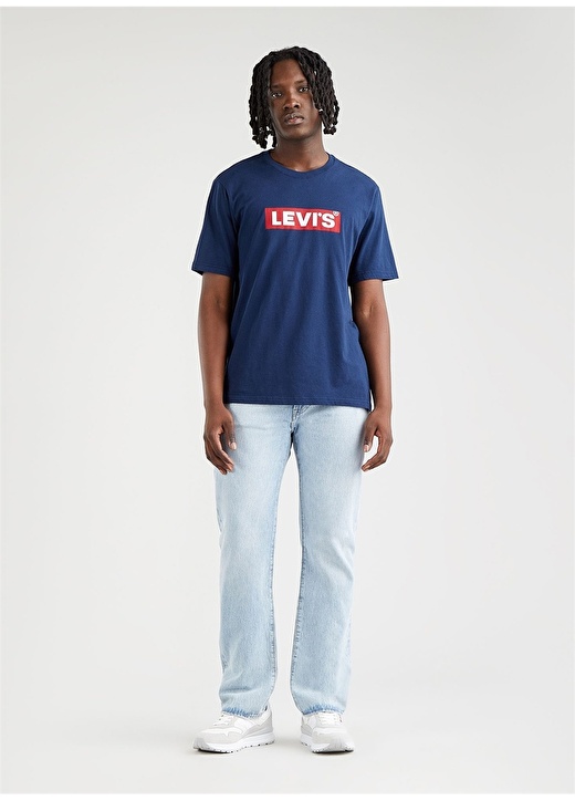 цена Синяя мужская футболка с круглым вырезом Levis