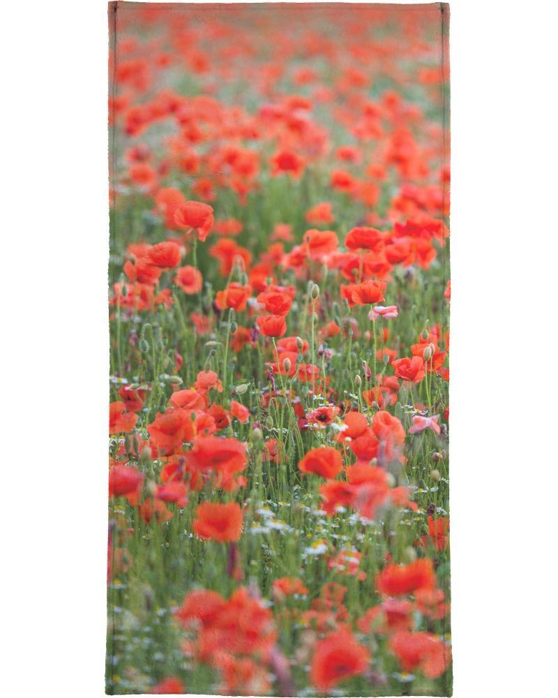 

Полотенце для ванной Juniqe Poppy Field, цвет Grün & Rot
