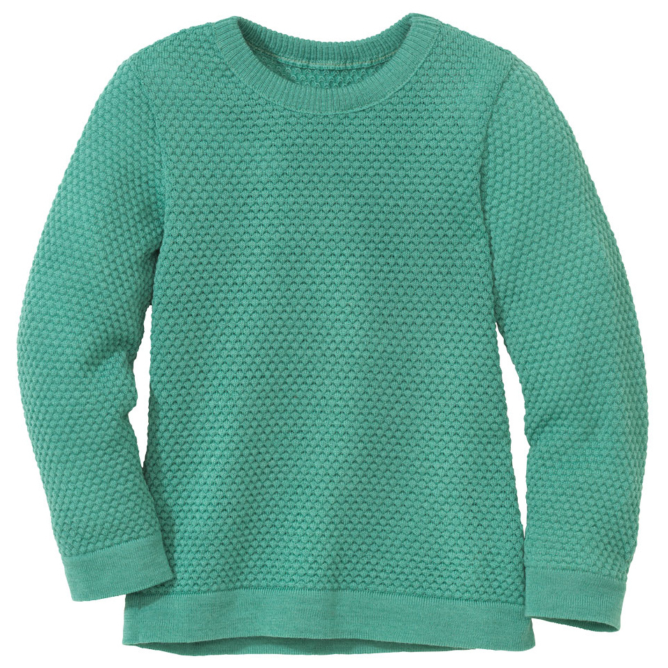 

Шерстяной свитер Disana Kid's Wabenstrick Pullover, мятный, Зеленый