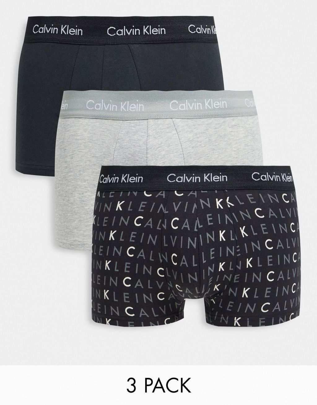 

Набор из трех плавок с низкой посадкой и поясом с логотипом Calvin Klein