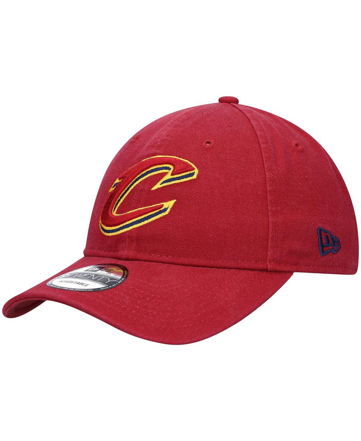 Мужская кепка с официальным логотипом Wine Cleveland Cavaliers 9TWENTY Team, регулируемый цвет New Era