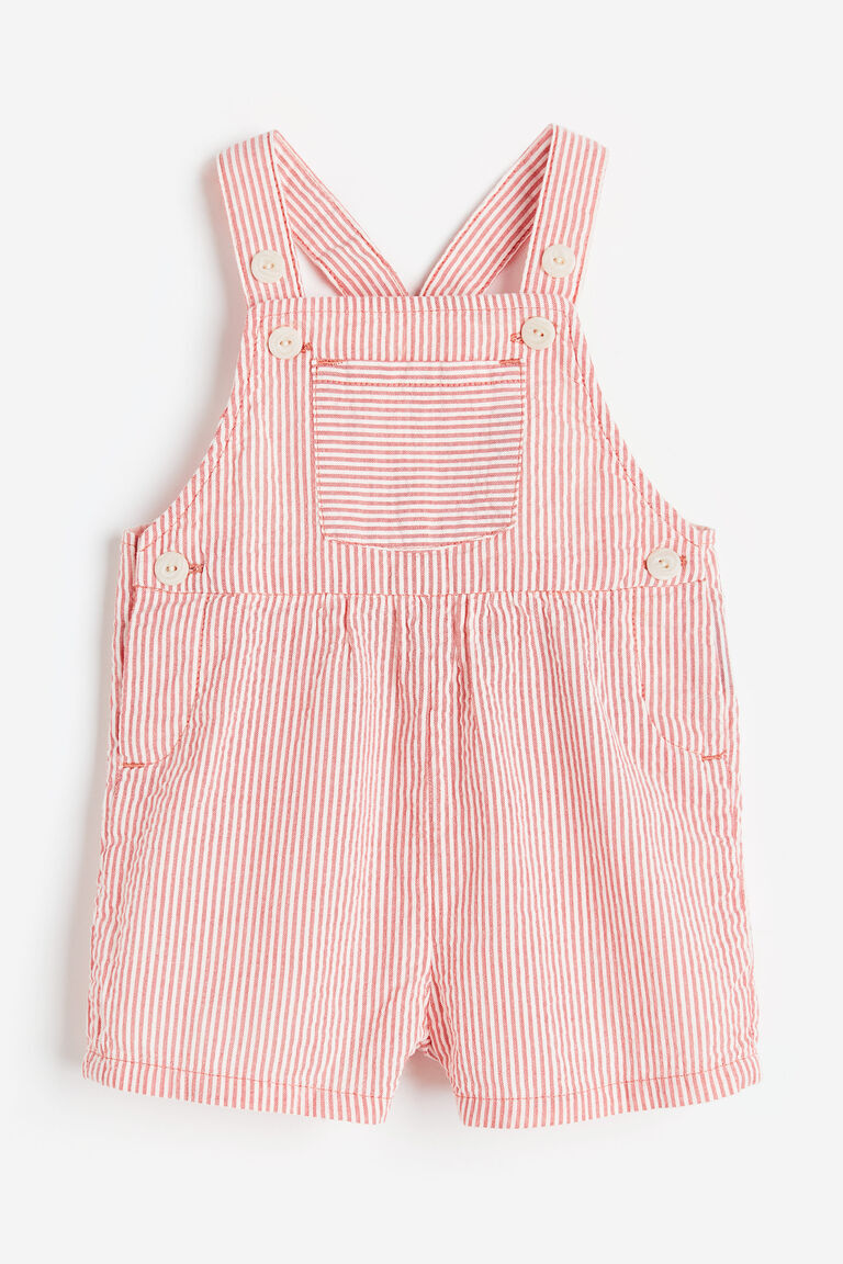 

Шорты из жатого хлопка H&M, красный