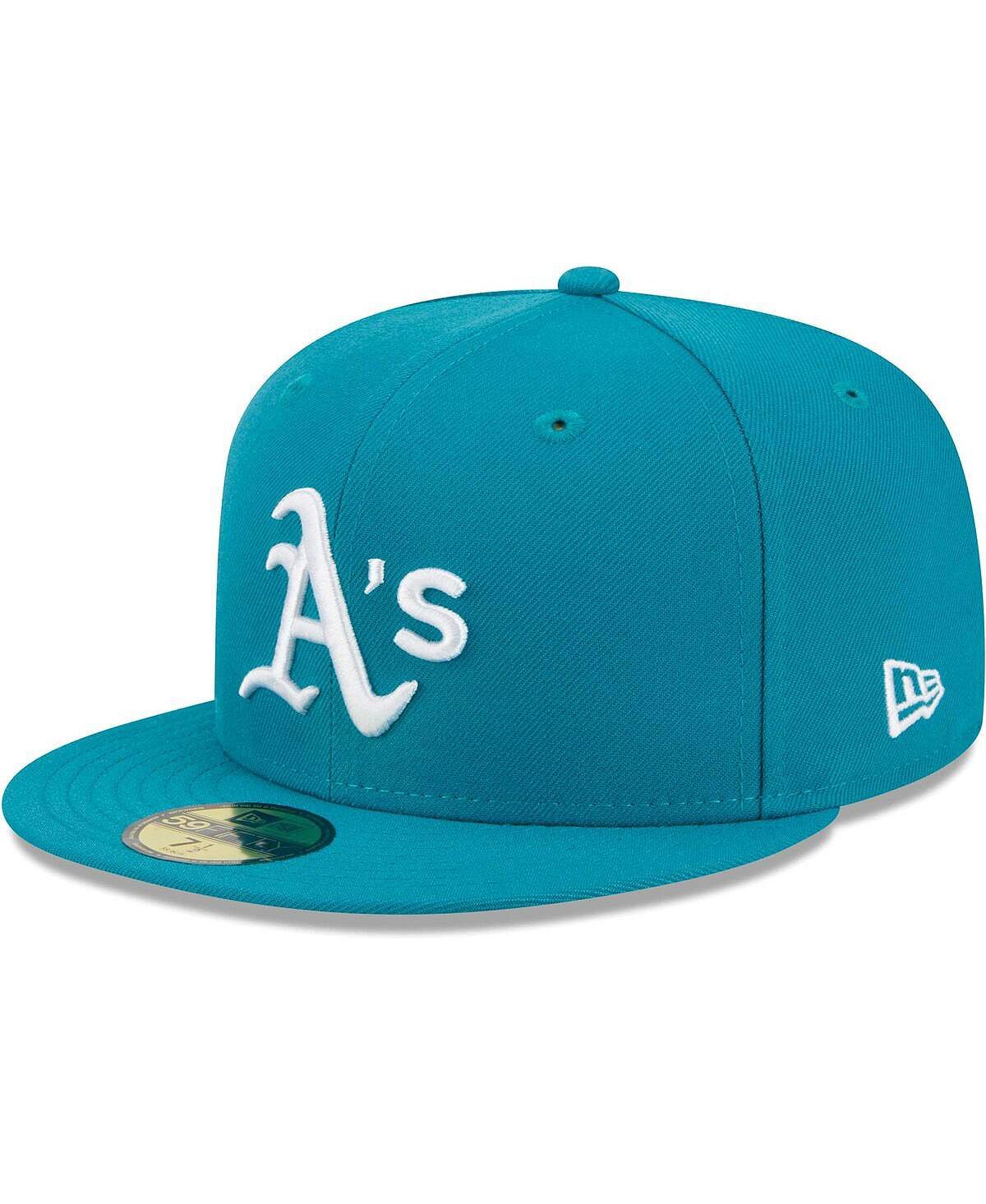 

Мужская приталенная кепка Oakland Athletics 59FIFTY бирюзового цвета New Era