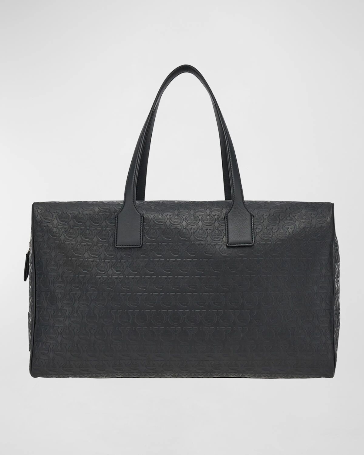 

Мужская кожаная спортивная сумка Weekender с тиснением Gancini Ferragamo, цвет Nero