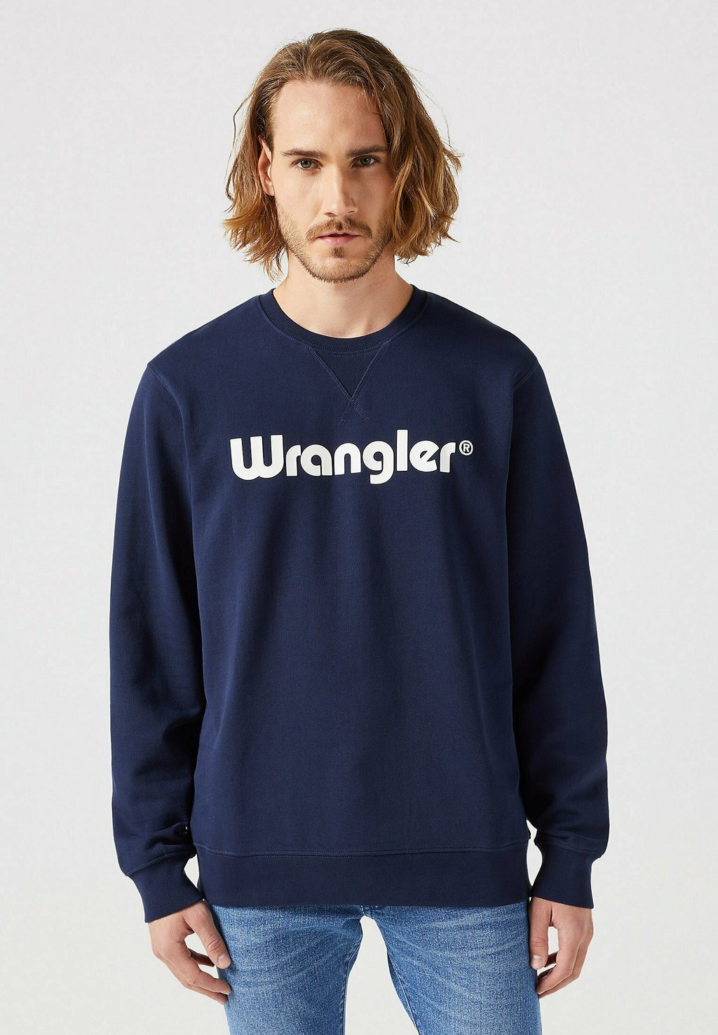 

Толстовка с капюшоном Wrangler, синий деним