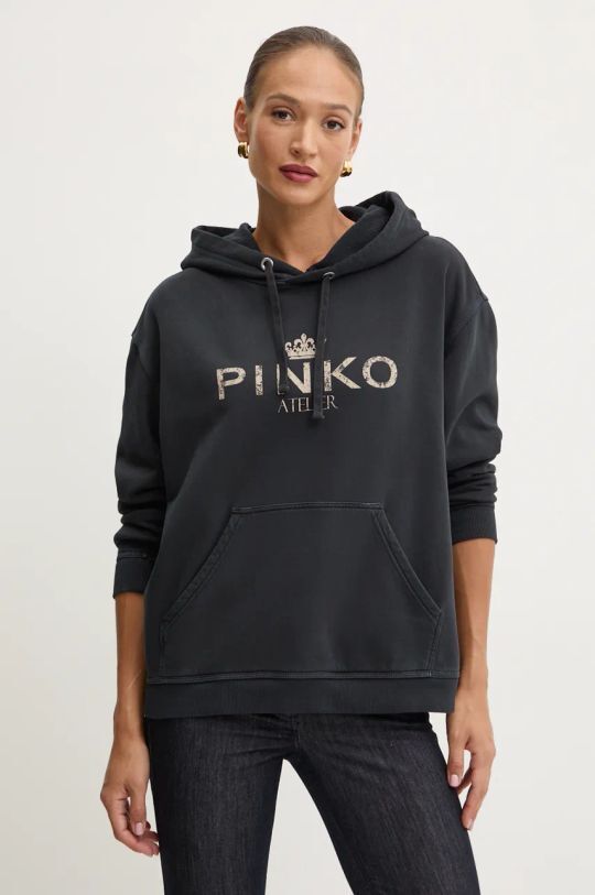 

Хлопковая толстовка Pinko, черный