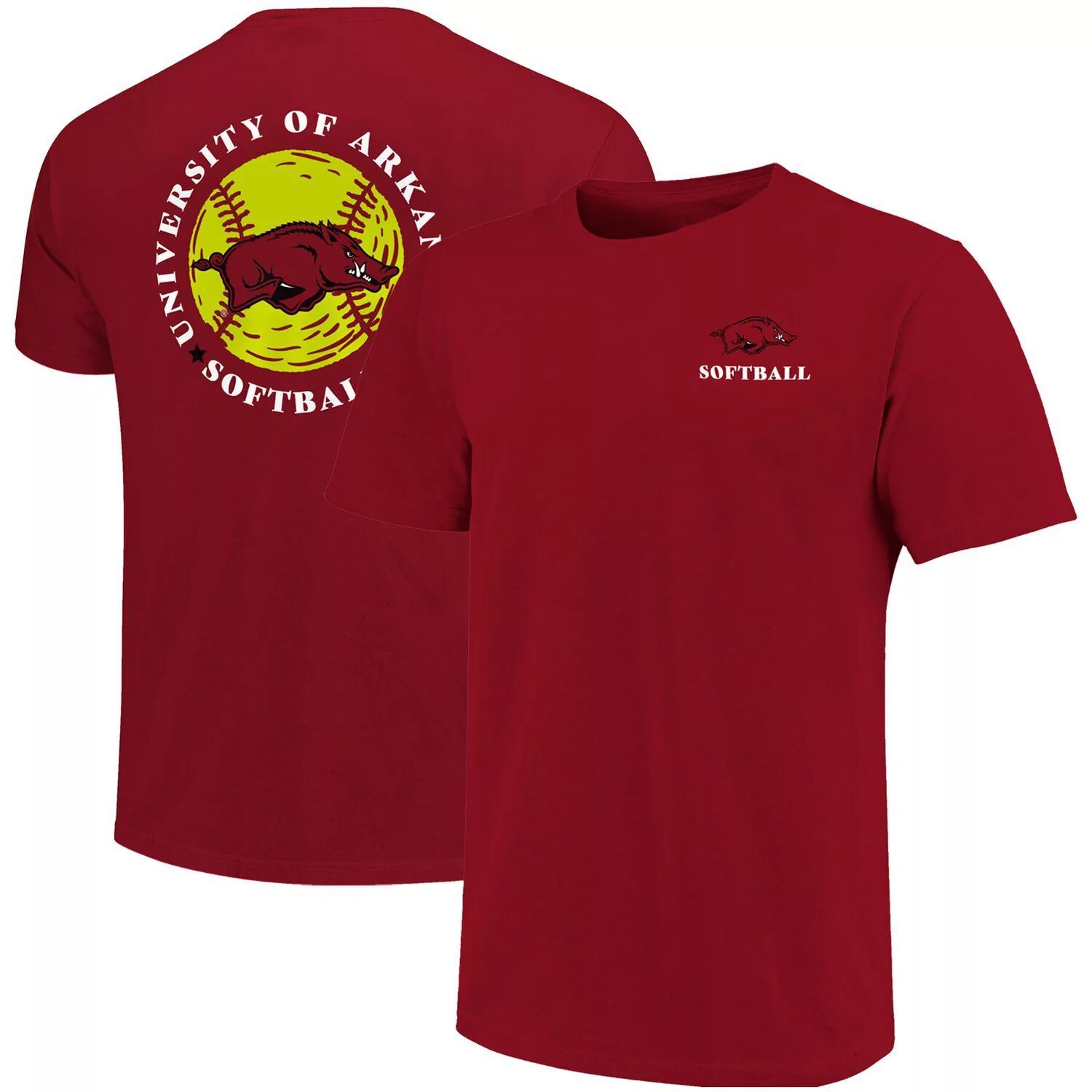 

Мужская футболка Cardinal Arkansas Razorbacks Softball Seal