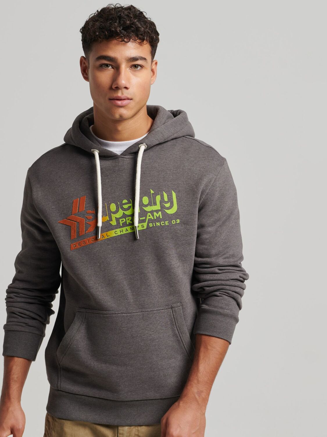 

Винтажная толстовка с тенями Superdry, винтажный черный меланж