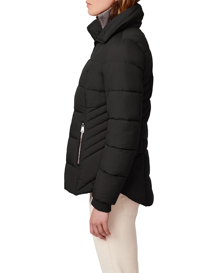Куртка Bernardo Fashions EcoPlume Short Puffer Jacket, черный цена и фото