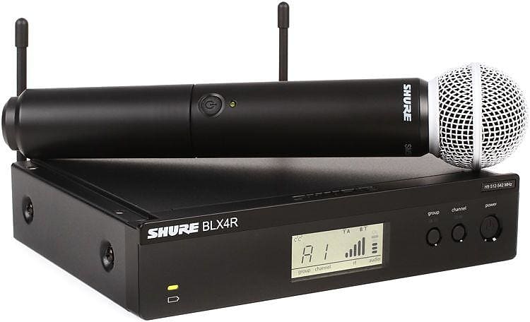 Беспроводная микрофонная система Shure BLX24 Wireless Microphone System with SM58 Handheld Transmitter shure wa723 blu корпус для передатчика glx d2 sm58 beta58 цвет синий