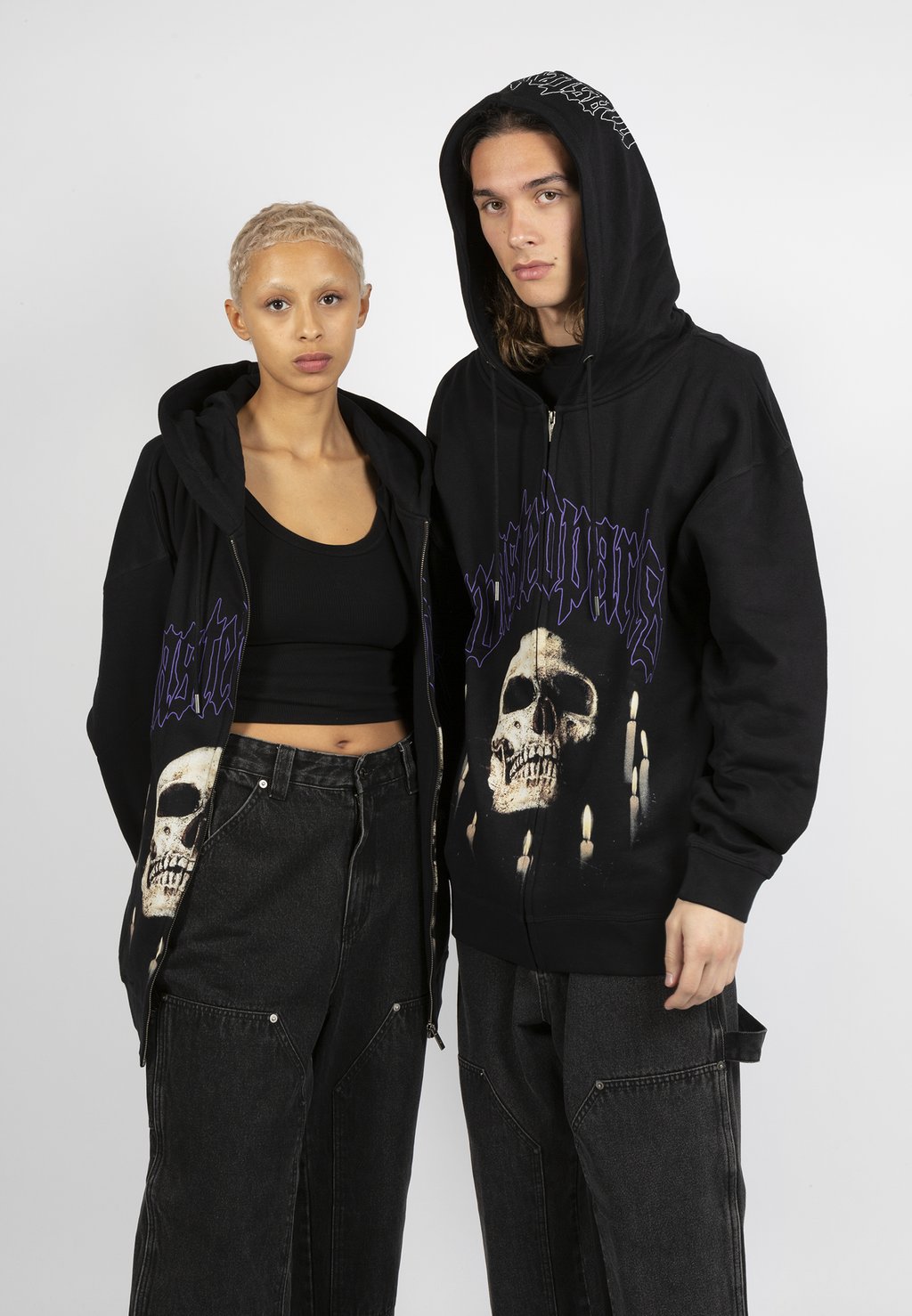 Толстовка на молнии Wasted Paris HOODIE ZIP OBLIVION UNISEX, черный