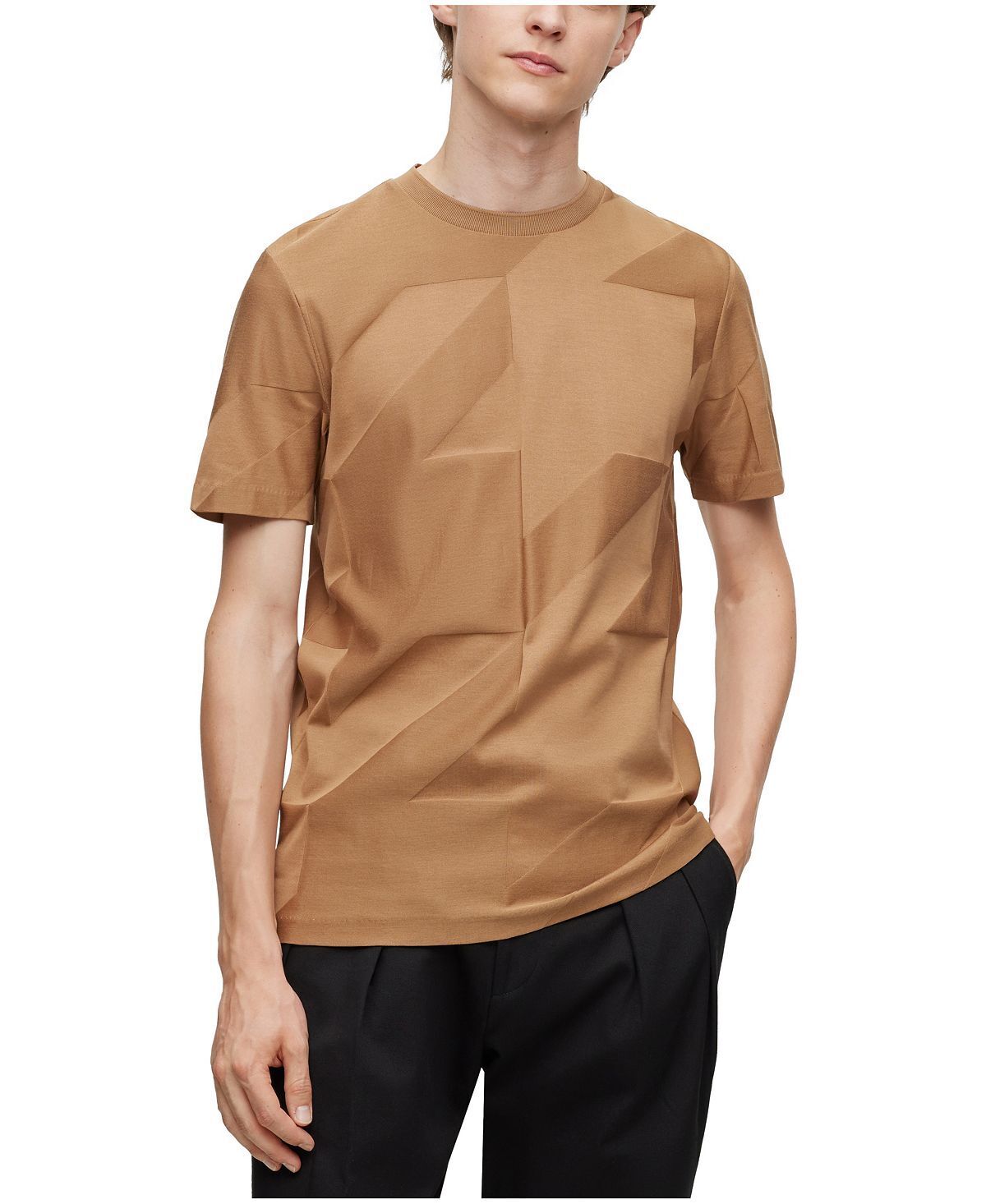 

Мужская жаккардовая футболка Hounds Tooth Hugo Boss