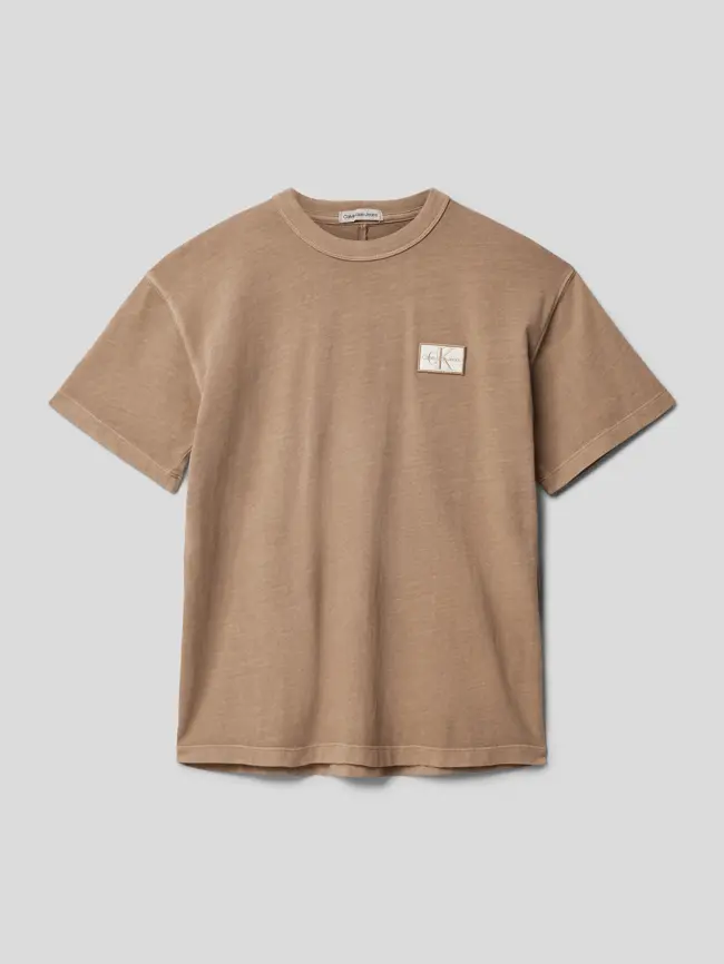 

Футболка с нашивкой-лейблом модели «BADGE MINERAL» Calvin Klein Jeans, шоколадно-коричневый