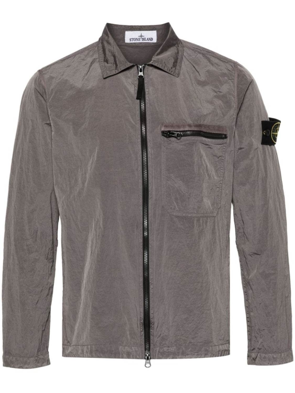 

Stone Island куртка-рубашка на молнии, серый