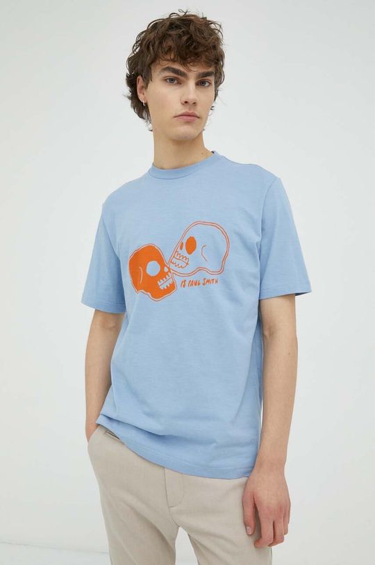 цена Хлопковая футболка PS Paul Smith, синий