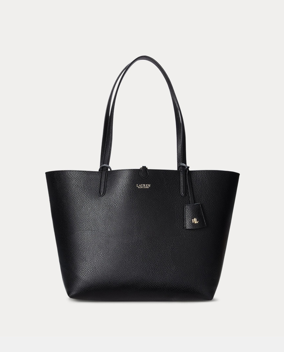 Большая двусторонняя сумка-тоут черного цвета Lauren Ralph Lauren, черный