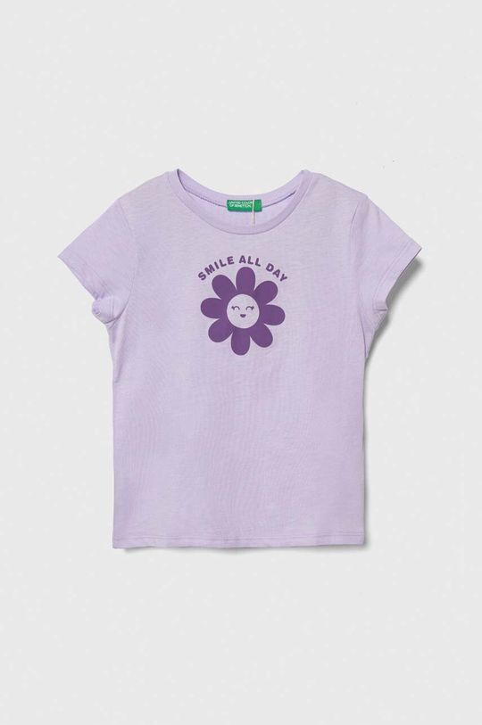 

United Colors of Benetton Детская хлопковая футболка, фиолетовый