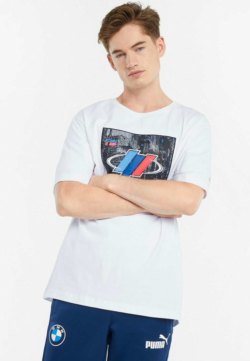 

Футболка с принтом BMW M MOTORSPORT STREET TEE Puma, белый