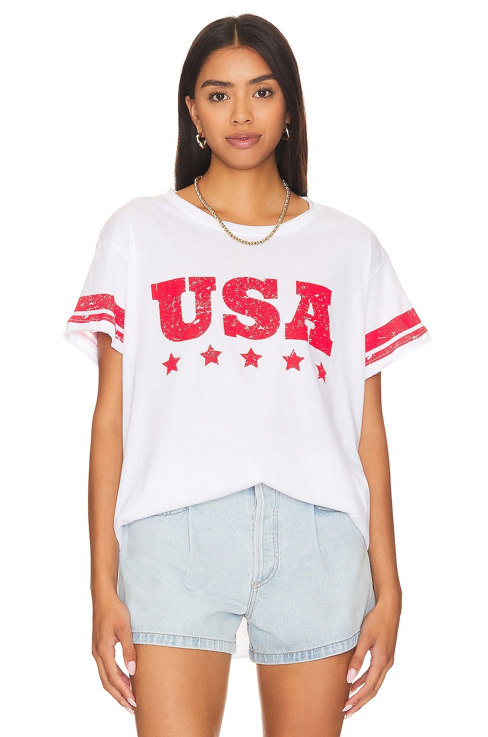 

Футболка Show Me Your Mumu Airport, цвет Usa Graphic