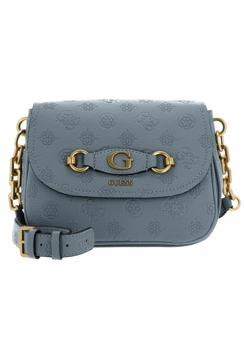 

Сумка через плечо Guess, логотип из светлого денима