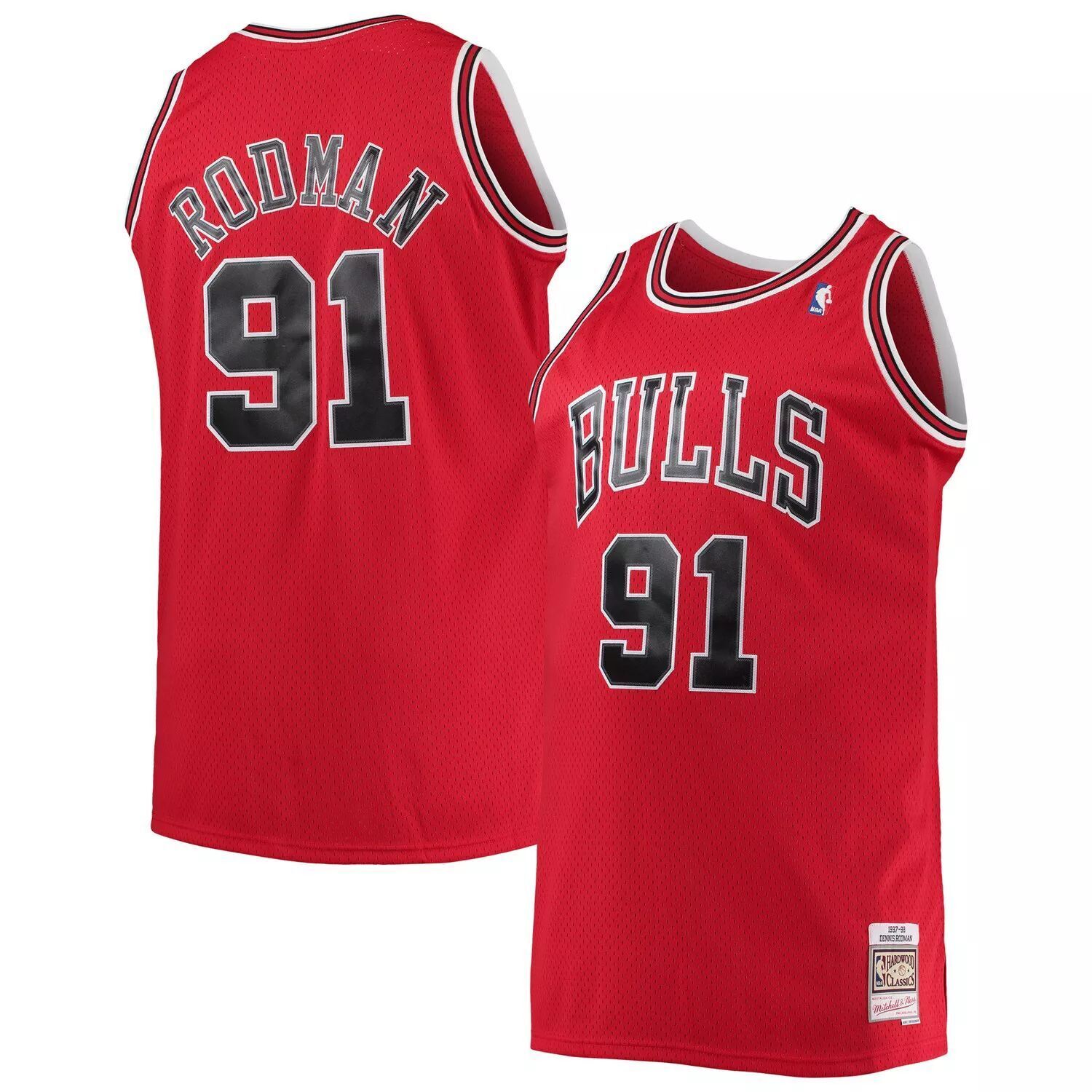 

Мужская майка Mitchell & Ness Dennis Rodman Red Chicago Bulls Big & Tall Hardwood Classics Swingman