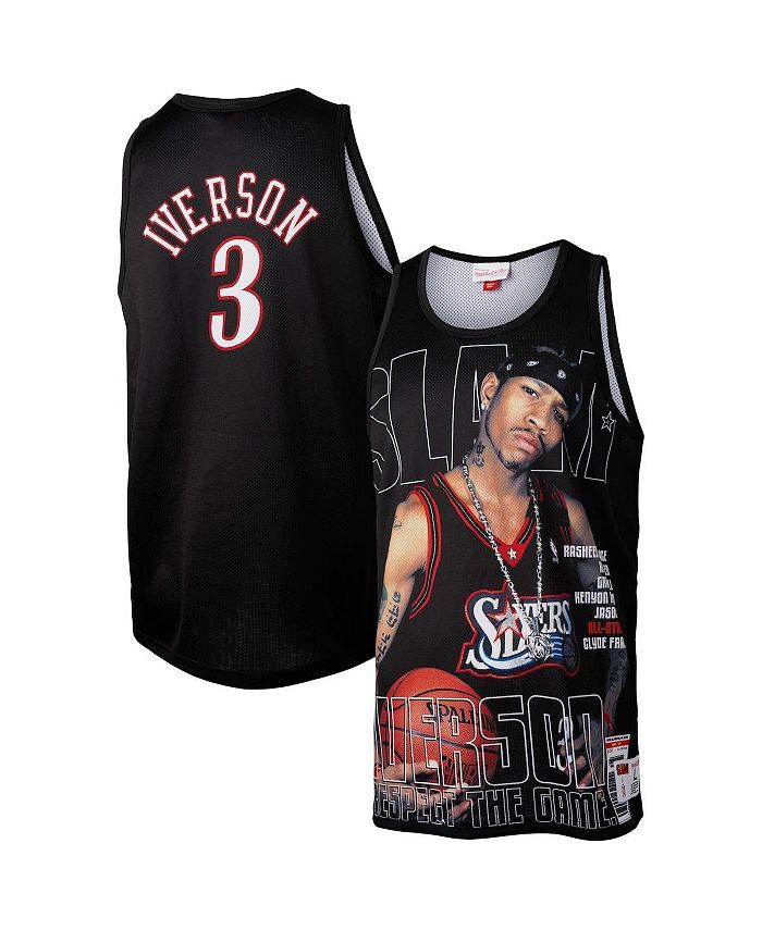 

Мужская черная майка Allen Iverson Philadelphia 76ers Slam Player Mitchell & Ness, черный