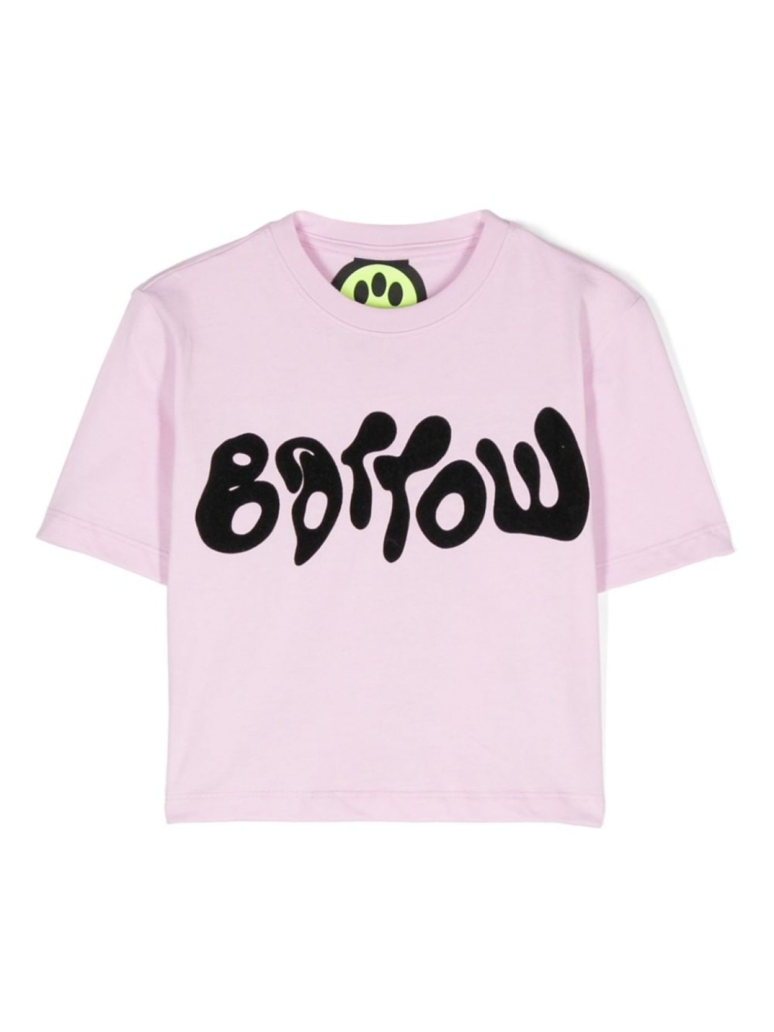 

Футболка Barrow kids с флокированным логотипом, укороченная, розовый