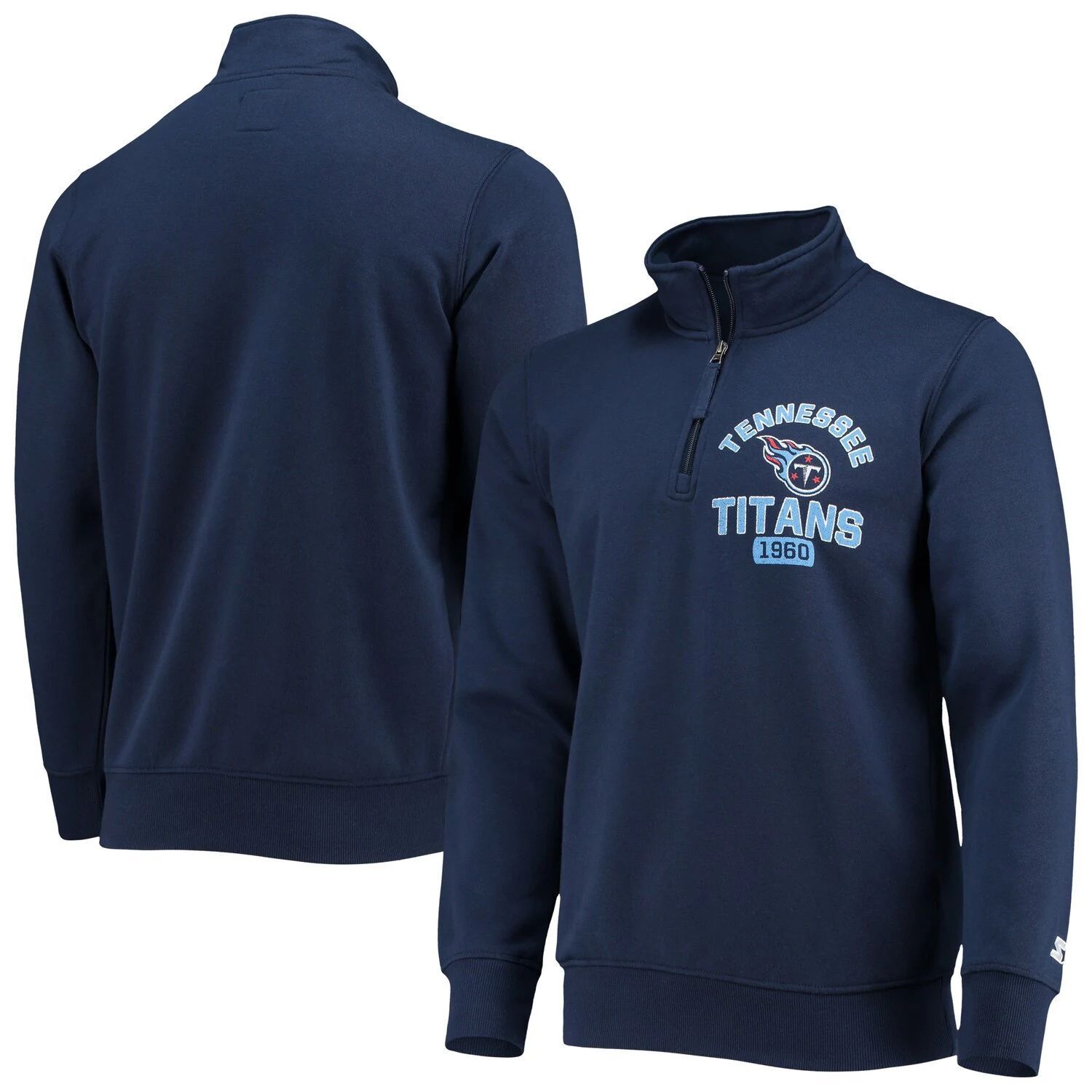 

Мужская темно-синяя куртка с молнией до четверти Tennessee Titans Heisman Starter, Синий