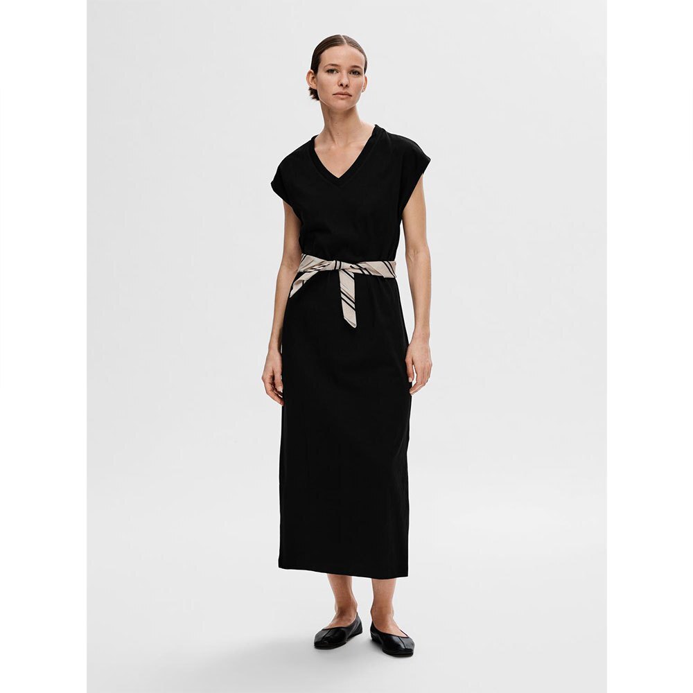 

Платье Selected Essential Sleveless Long, черный