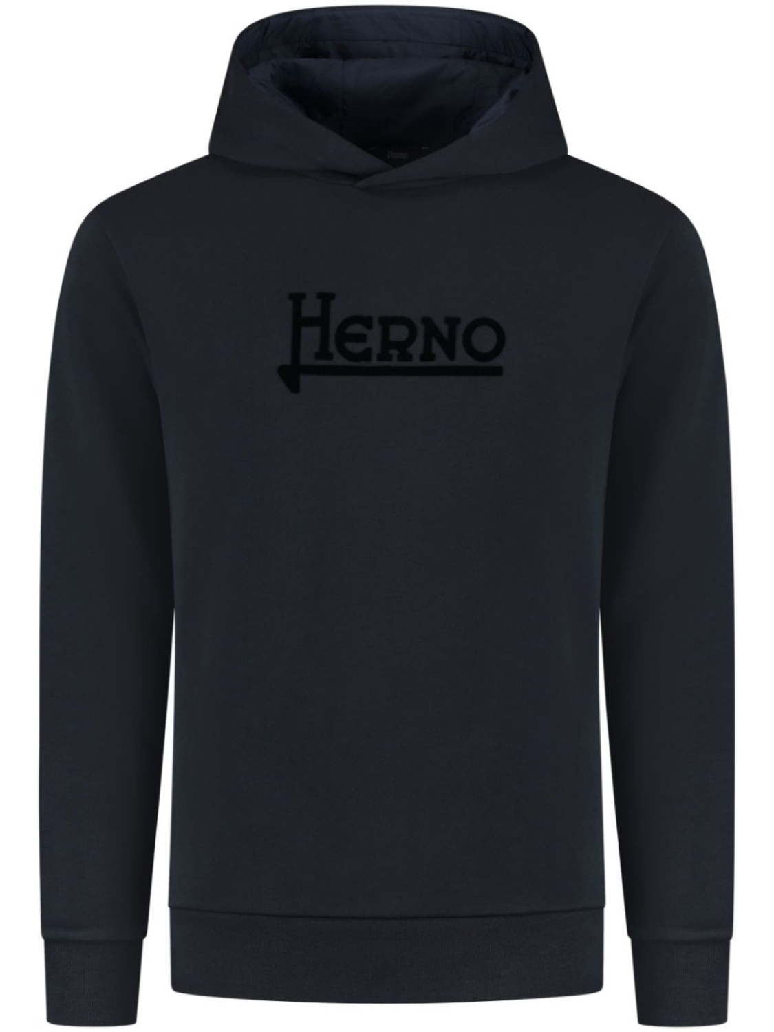 

Хлопковая толстовка с капюшоном Herno, синий