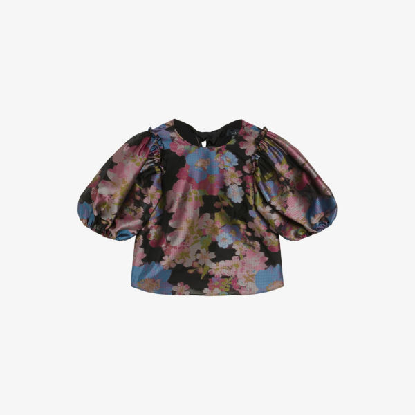 

Жаккардовый топ bursan с цветочным принтом Ted Baker, черный