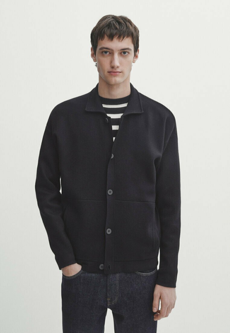 

Кардиган With Pockets Massimo Dutti, цвет dark blue