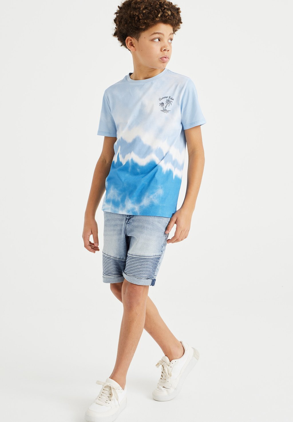 

Футболка с принтом MET TIE-DYE DESSIN WE Fashion, цвет blue