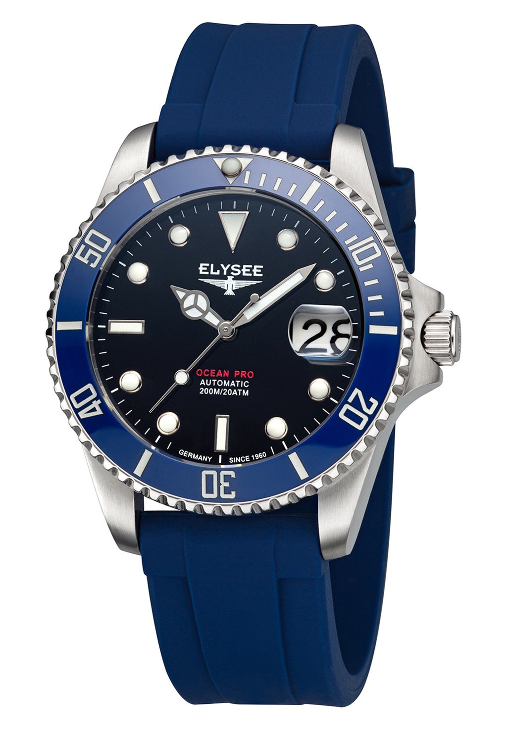 цена Часы Ocean Pro Ceramic Automatik Elysee, цвет schwarz /blau