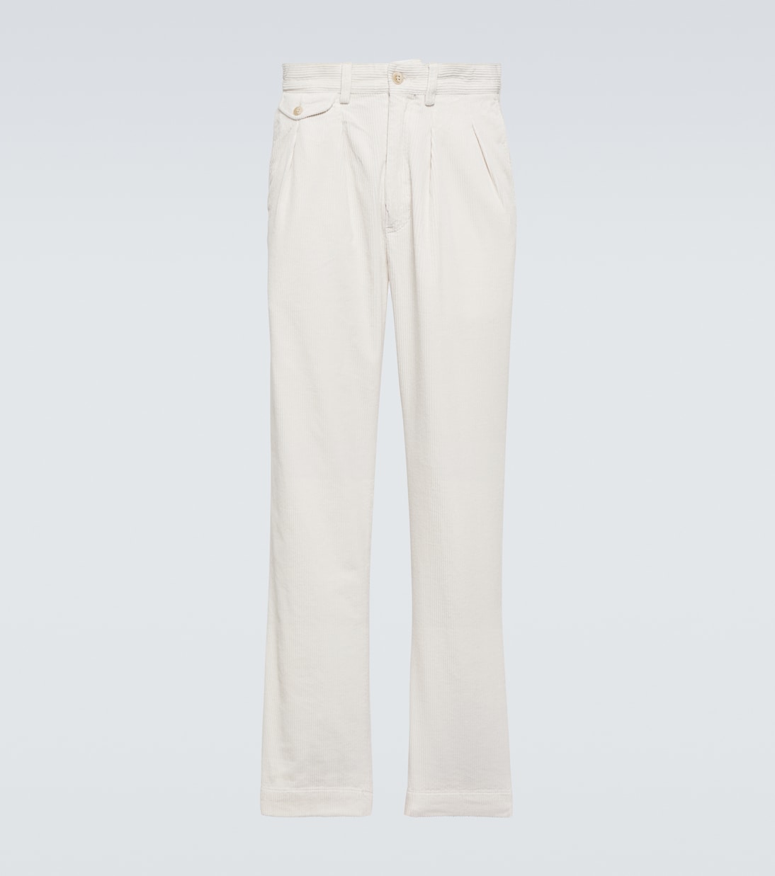 Вельветовые прямые брюки Polo Ralph Lauren, белый