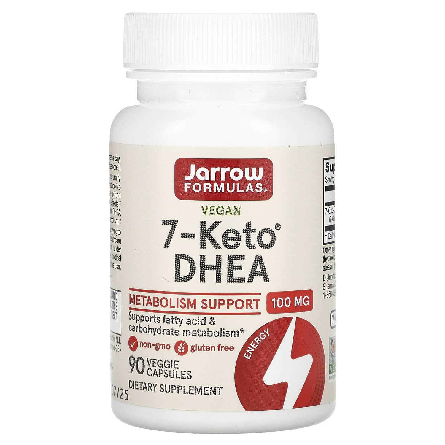

7-Keto, ДГЭА, 100 мг, 90 вегетарианских капсул, Jarrow Formulas
