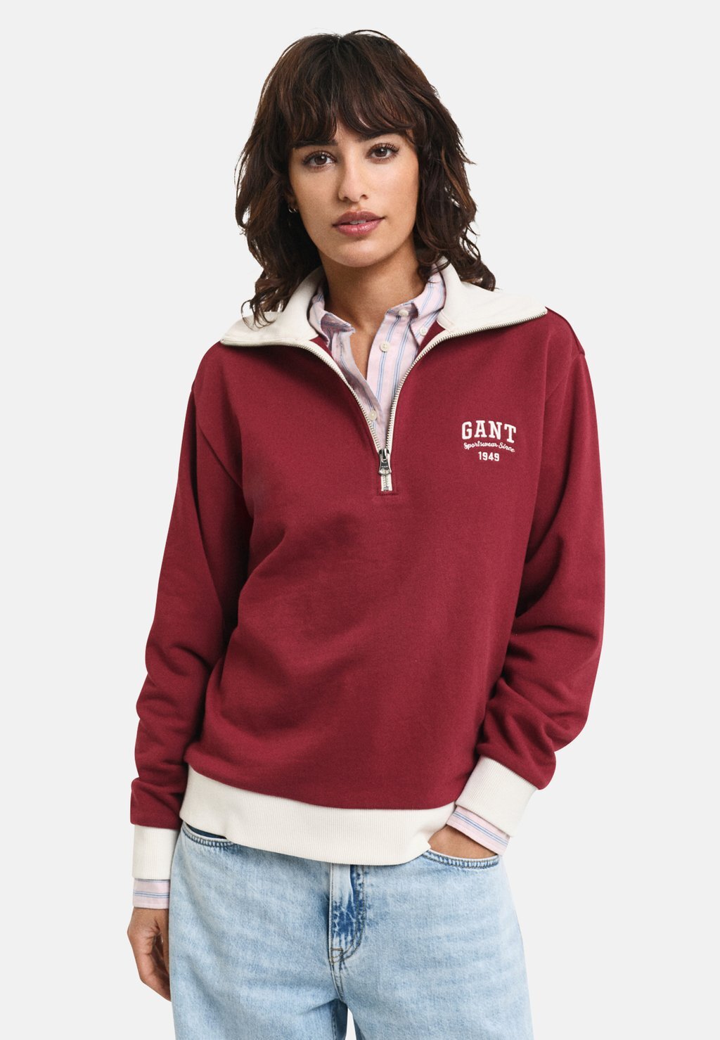 

Толстовка SMALL GRAPHIC HALF-ZIP GANT, красный