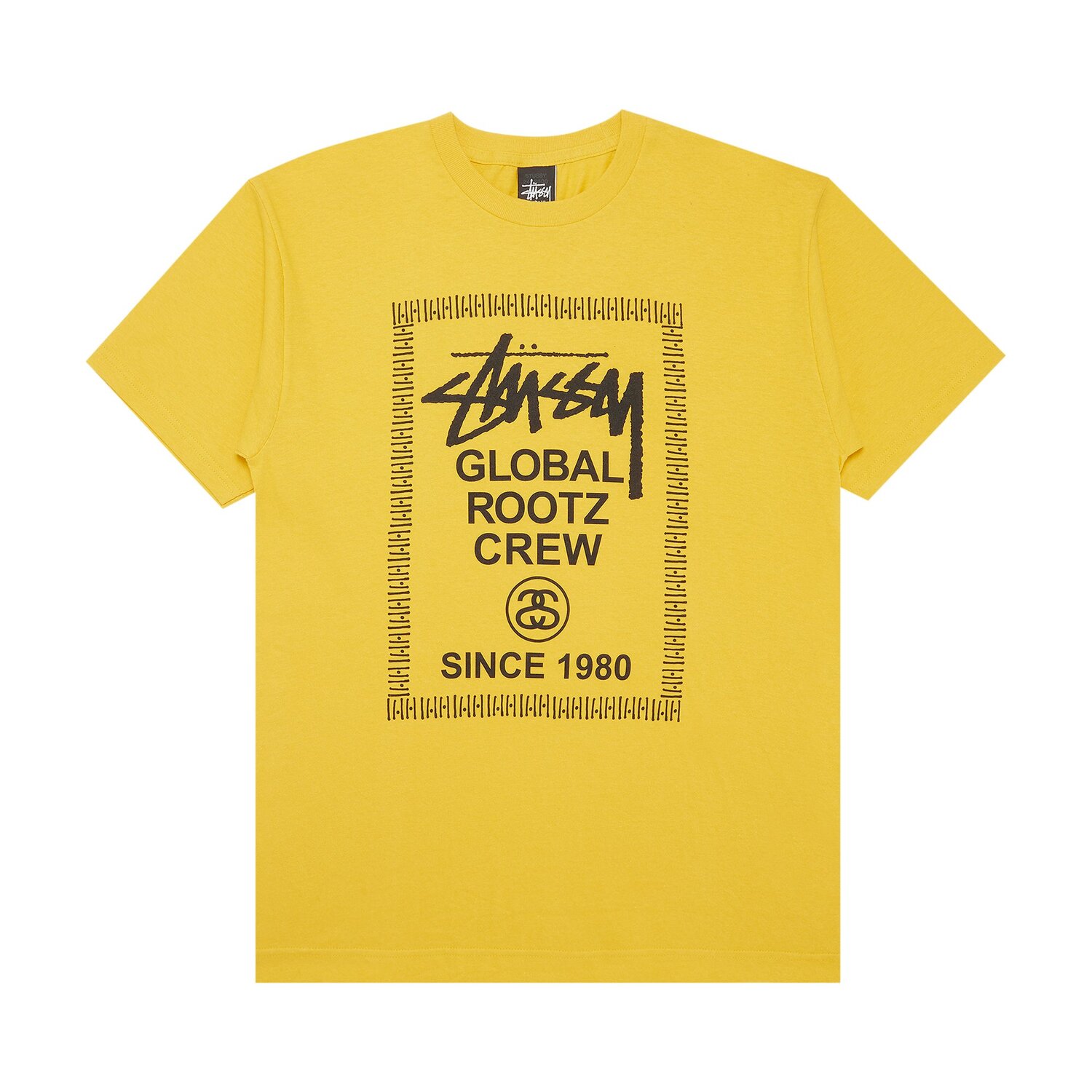 

Футболка Stussy Global Rootz Crew с 1980 года Горчичная, Желтый