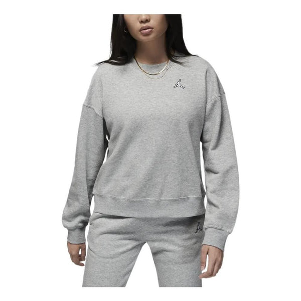 Толстовка (WMNS) Air Jordan Brooklyn Fleece Crewneck Sweatshirt 'Grey', серый
